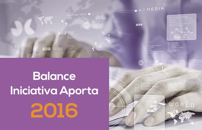 Balance Iniciativa Aporta 2016 Balance Iniciativa Aporta 2016