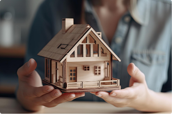 Vivienda - Maqueta de una casa de madera