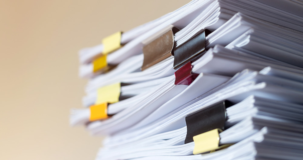 Documentos apilados