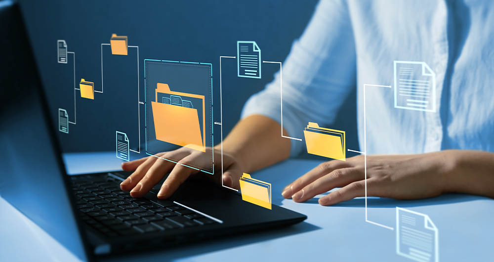 Una persona con un ordenador 