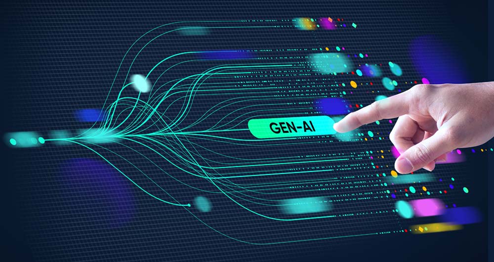 Una mano que representa tecnología, IA generativa, IA gen, inteligencia artificial, ciberseguridad, transformación digital, finanzas, modelo de lenguaje a gran escala, LLM