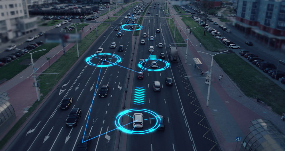 Autonomous vehicles on a highway