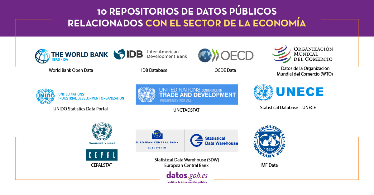 10 repositorios de datos públicos relacionados con el sector de la economía