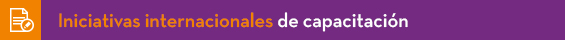 Iniciativas internacionales de capacitación