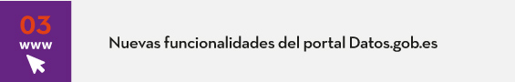 Nuevas funcionalidades del portal datos.gob.es
