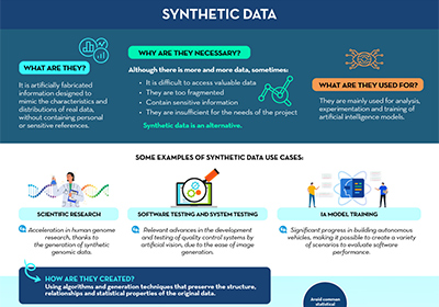 Capture of the infographic "Synthetic Data"