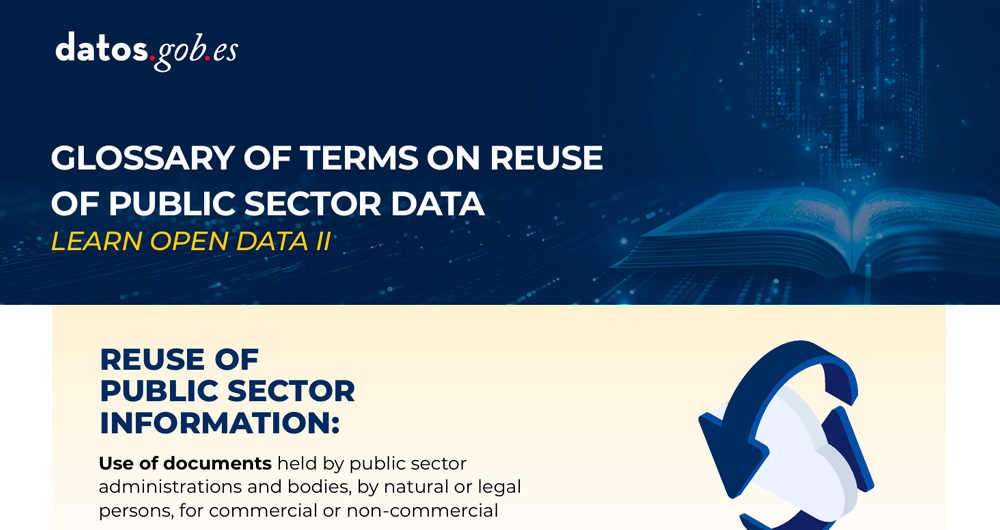 Capture of the infographics "Glossary of terms on reuse of public sector data"