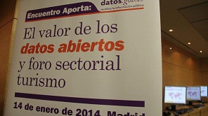 Foto cartel encuentro aporta "El valor de los datos abiertos y foro sectorial turismo"