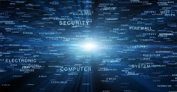 Nube de palabras en la que se destacan algunos términos como security, computer o electronic.