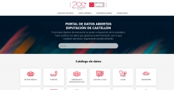 Captura de la home del portal de datos abiertos de la Diputación de Castellón