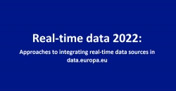 Portada del informe “Real-time data 2022: Approaches to integrating real-time data sources in data.europa.eu” 