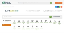 Captura del portal Dato Abiertos de La Rioja