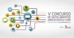 Cartel Concurso de datos abiertos de Castilla y León