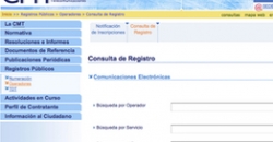 Consulta del Registro de Operadores (CMT)