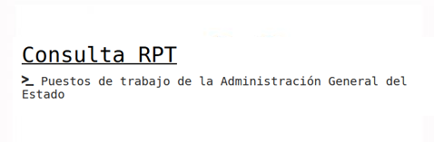 Buscador de puestos trabajo de del Estado |