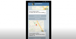 Captura de pantalla de la aplicación en la que aparece un teléfono móvil y una pantalla de Telegram