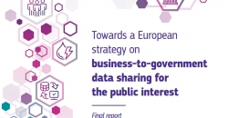 Portada del informe Towards a European strategy on business-to-government data sharing for the public interest