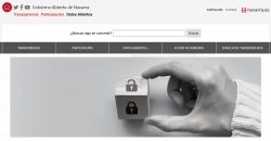 Captura del portal open data Navarra