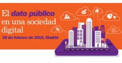 Imagen del lema del Encuentro Aporta 2015 "El dato público en una sociedad digital"