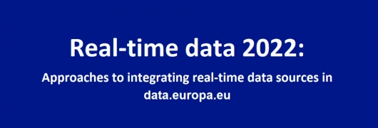 Portada del informe “Real-time data 2022: Approaches to integrating real-time data sources in data.europa.eu” 