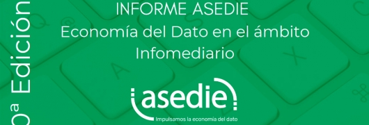Cover of the 10th ASEDIE report: Data Economics in the infomediary field.