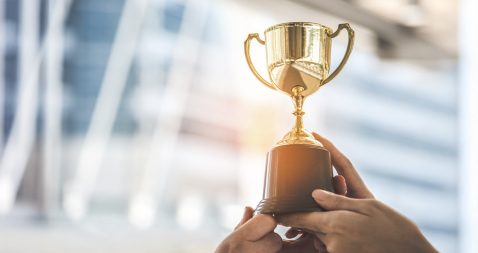 Foto de una copa de premio