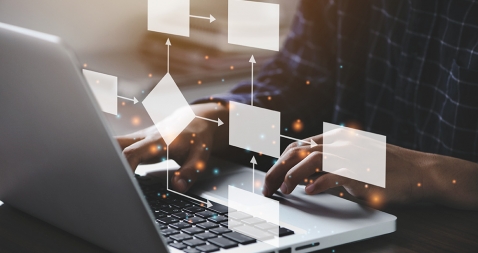 Imagen que muestra un flujo de trabajo de datos