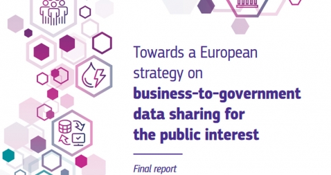 Portada del informe Towards a European strategy on business-to-government data sharing for the public interest