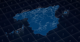 Mapa de España con datos