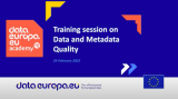 Training session on Data and Metadata Quality