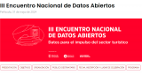 Cartel III encuentro Nacional de Datos Abiertos: Datos para el impulso del sector turístico