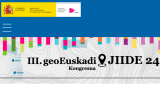 Cartel III geoEuskadi y Jornadas Ibéricas de Infraestructuras de Datos Espaciales 2024