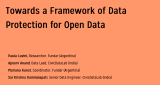 Portada del informe Toward a framework of data protection for open data