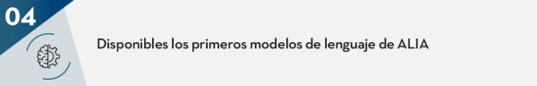 Disponibles los primeros modelos de lenguaje de ALIA