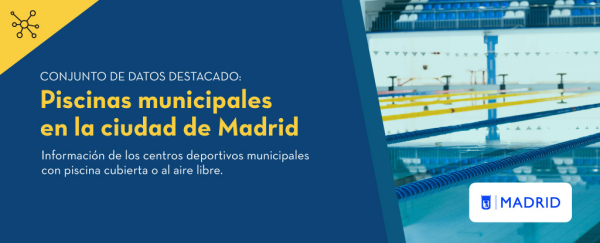Piscinas municipales en la ciudad de Madrid. Información de los centros deportivos municipales con piscina cubierta o al aire libre. Ayuntamiento de Madrid. 