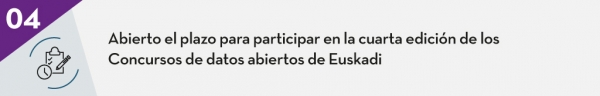 Abierto el plazo para participar en la cuarta edición del Concurso de datos abiertos de Euskadi
