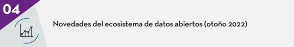 Novedades del ecosistema de datos abiertos (otoño 2022)