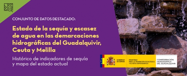Conjunto de datos destacado: Estado de la sequía y escasez de agua en las demarcaciones hidrográficas del Guadalquivir, Ceuta y Melilla