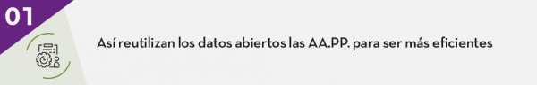 1. Así reutilizan las AAPP los datos abiertos para ser más eficientes