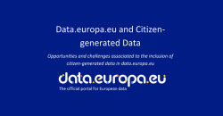 Data.europa.eu y los datos generados por la ciudadanía