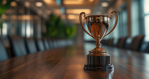 Foto de una copa de premio