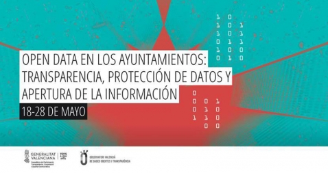 Cartel del curso Datos abiertos en los ayuntamientos: transparencia, protección de datos y apertura de la información