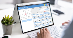 Computer screen with a calendar