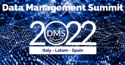 Poster of Data Management Summit (DMS) 2022. Italy-Latam-Spain.