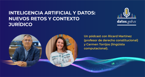 INTELIGENCIA ARTIFICIAL Y DATOS: NUEVOS RETOS Y CONTEXTO JURÍDICO. Un pódcast con Ricard Martínez (profesor de derecho constitucional) y Carmen Torrijos (lingüista computacional).