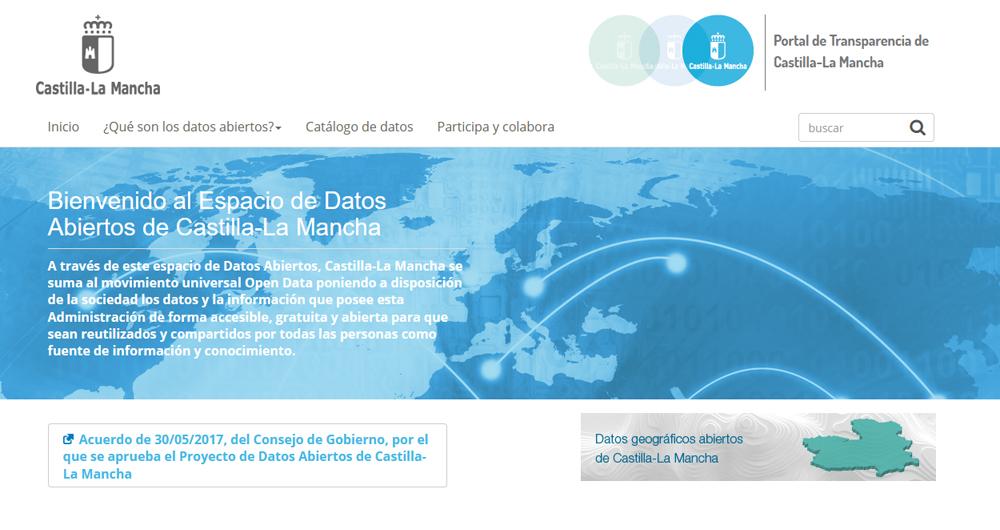 Capture of "Open Data of Castilla-La Mancha".
