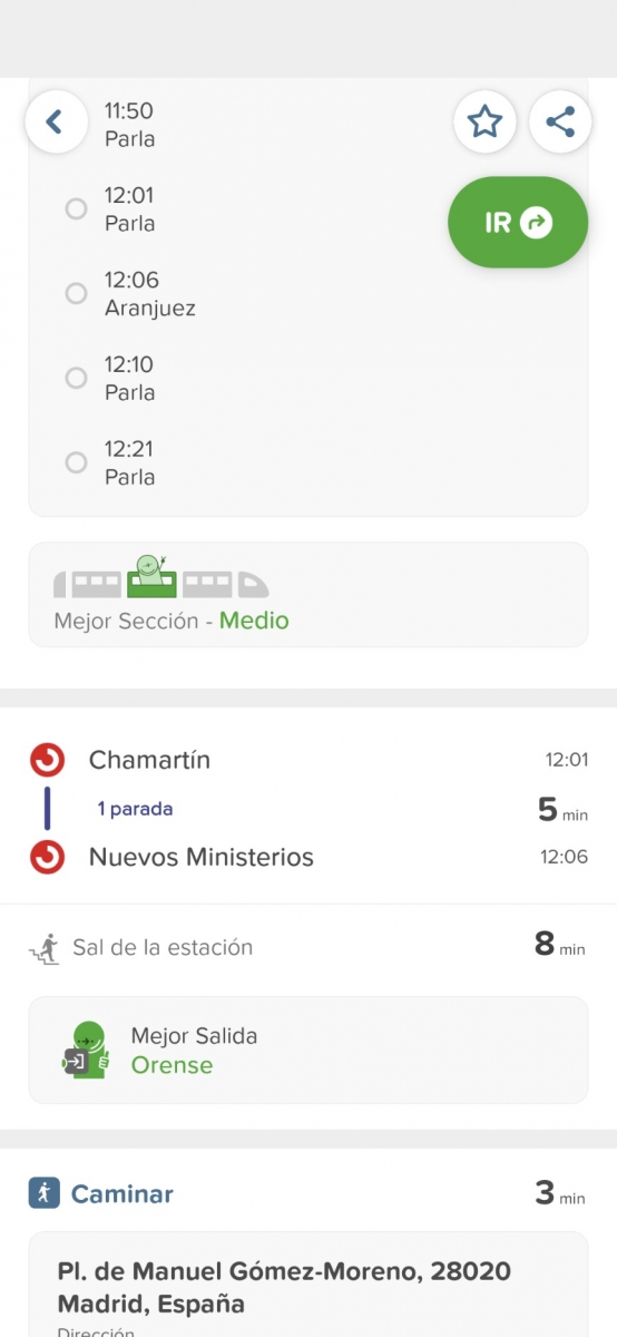 Captura de CityMapper