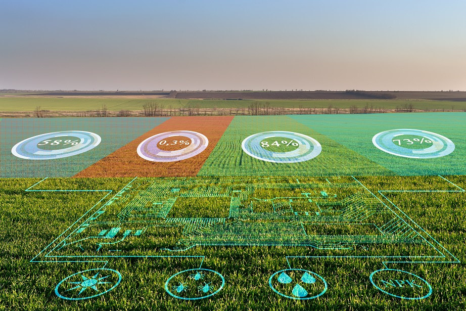 Ejemplo de visualización de datos de agricultura sobre el entorno. 